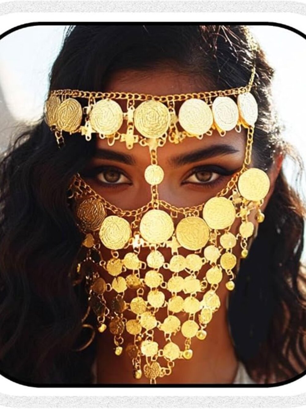 Coin Head Chain Mask - Picture 3 of 4